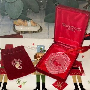 Waterford Crystal Ornament with Red Box, 1989 12 days of Christmas series
